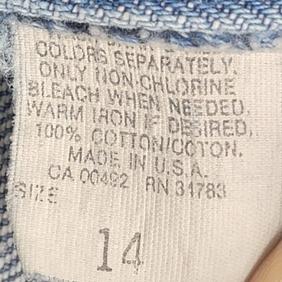 Vintage Lee Jeans Women 14 Denim High Waist  Pleat 80's Made USA Western Rancher - Picture 7 of 9